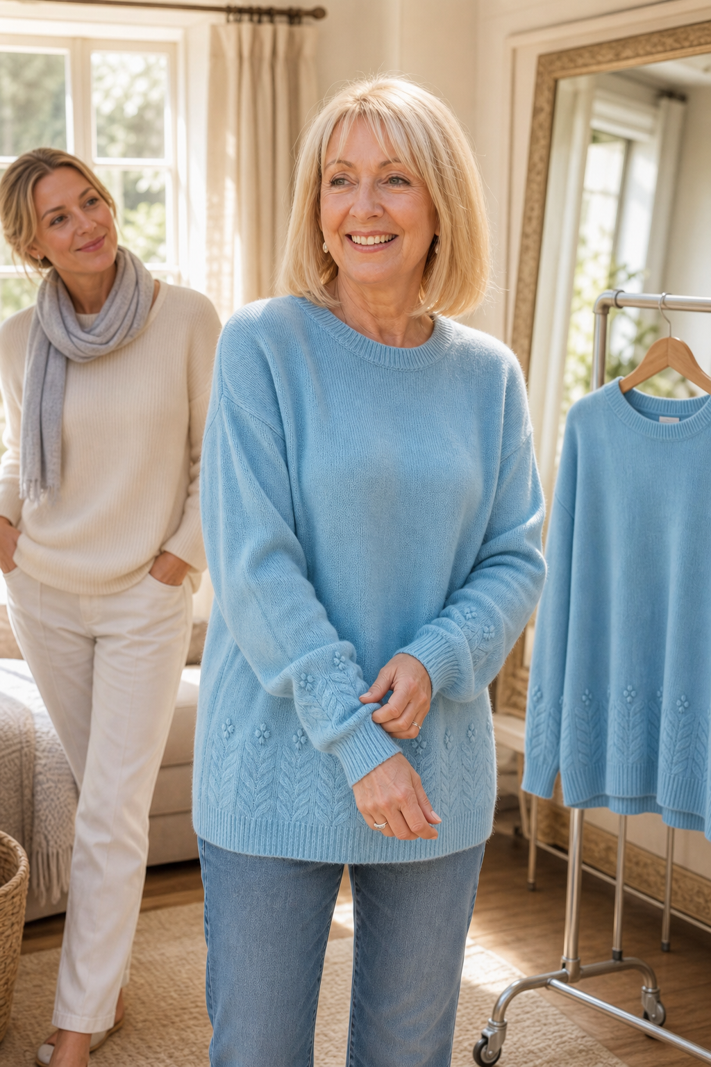 Cablesse Cable Knit Sweater - Women's Crew Neck Jumper