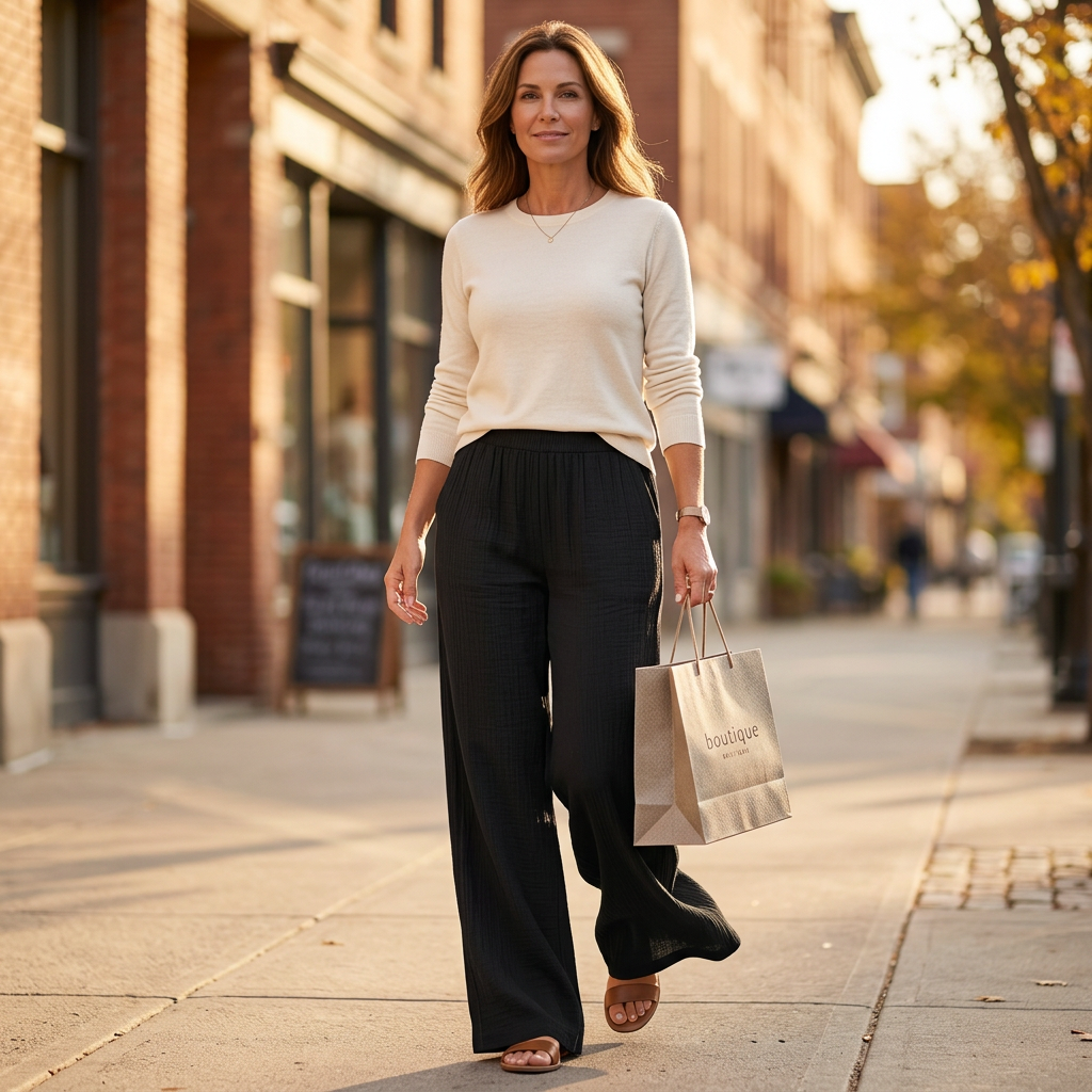 Waverly Crinkle Wide Leg Pants - Women's Trousers