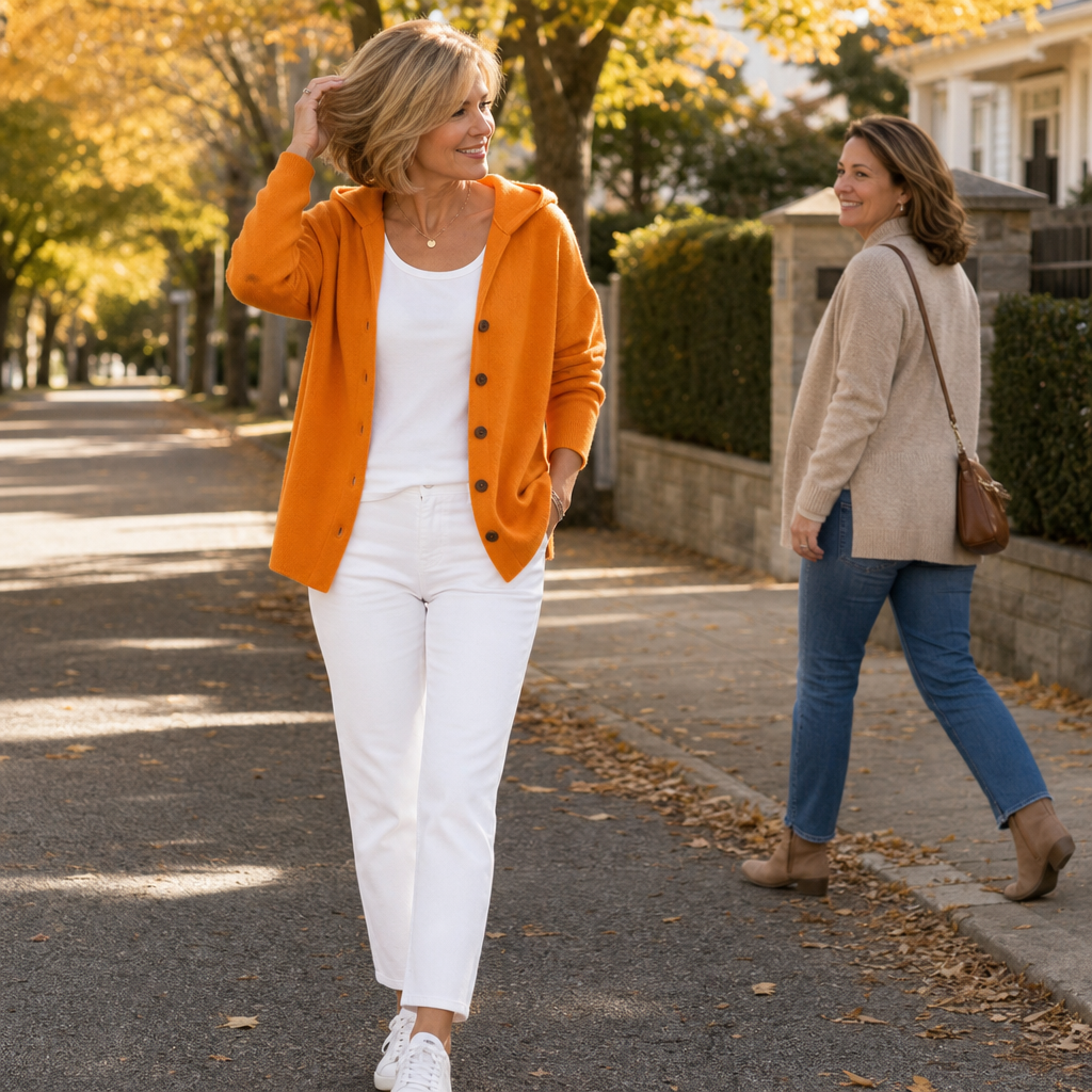 Teri Hooded Cardigan - Button Front Women's Flared Knit