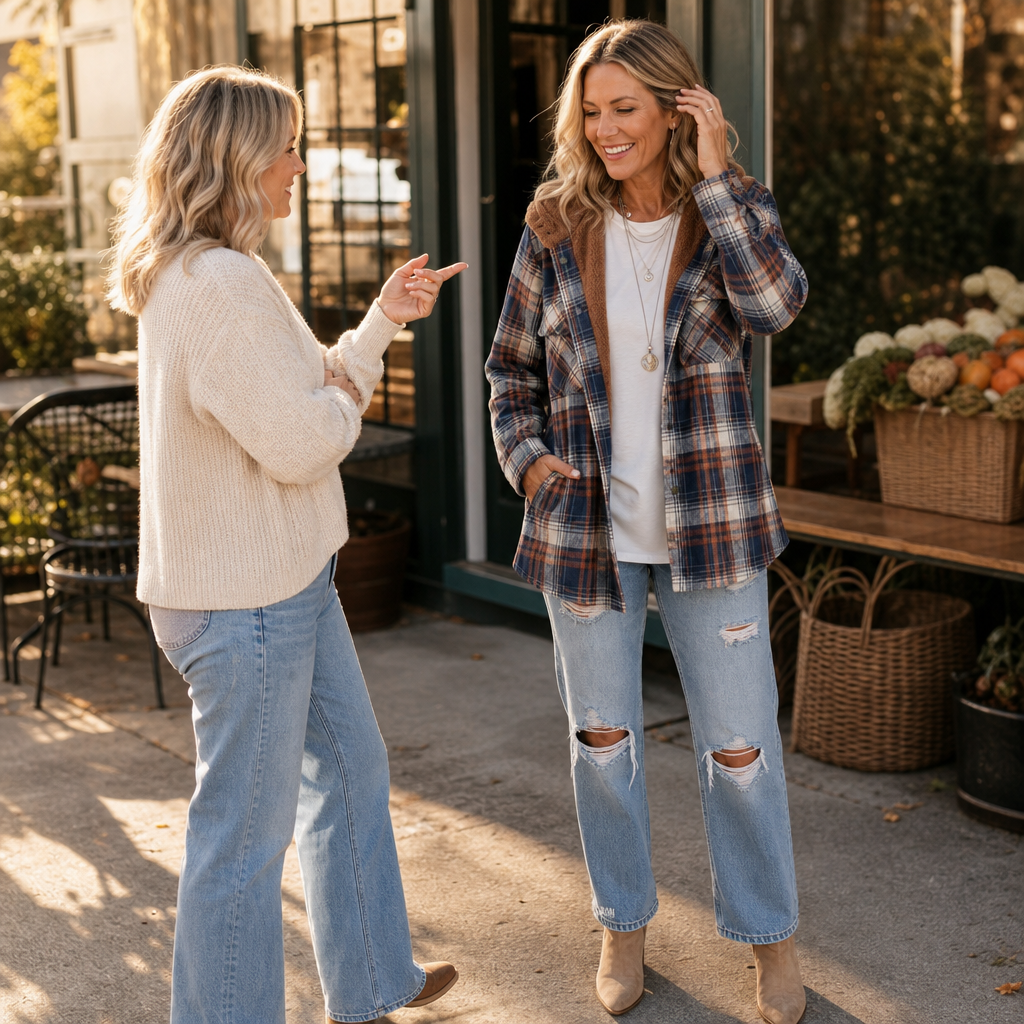 Huntlyn Sherpa-Lined Plaid Shacket - Women's Flannel Jacket