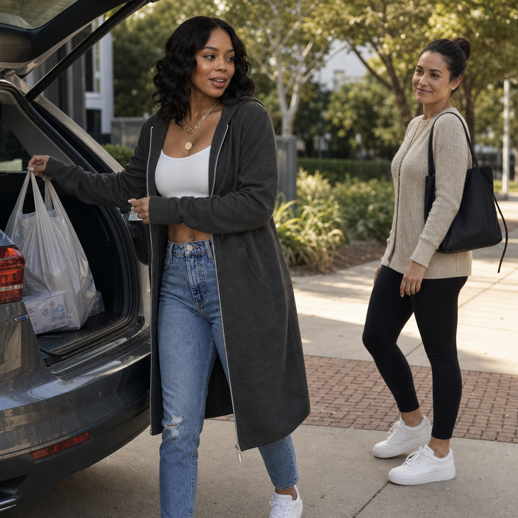 Cozyline Fleece-Lined Hoodie - Tunic Length Women's Zip Top