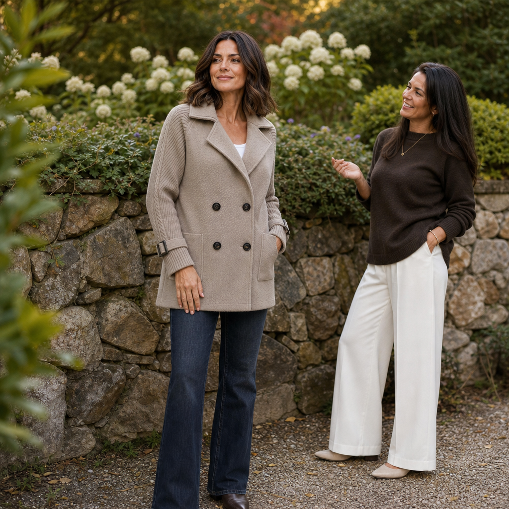 Doubletake Double-Breasted Coat - Lapel Women's Work Coat