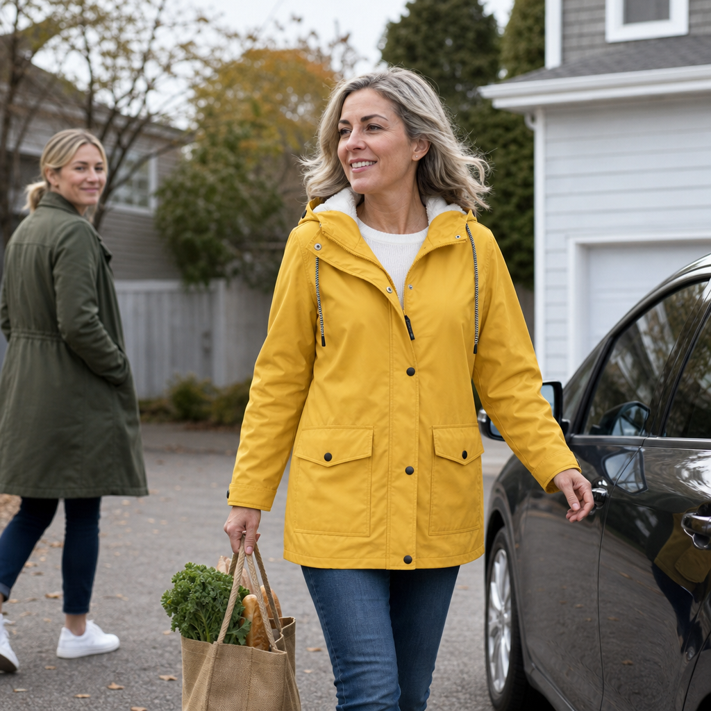 Cozynara Fleece-Lined Jacket - Windproof Women's Coat