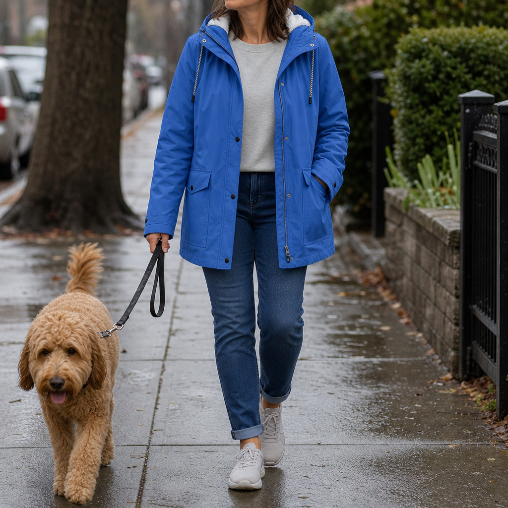 Windloft Plush-Lined Jacket - Hooded Women's Rain Coat