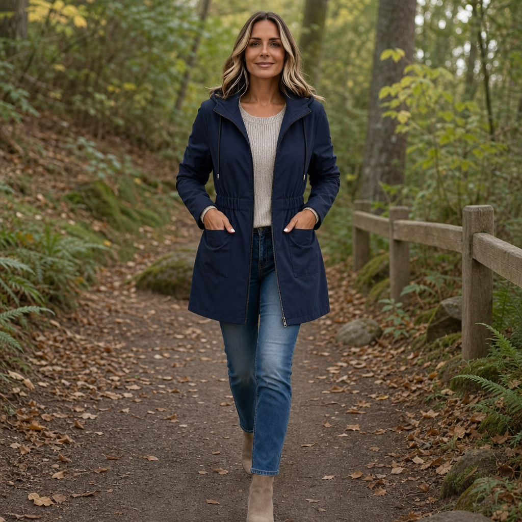 Rainfelle Rain Jacket - Drawstring Waist Women's Coat