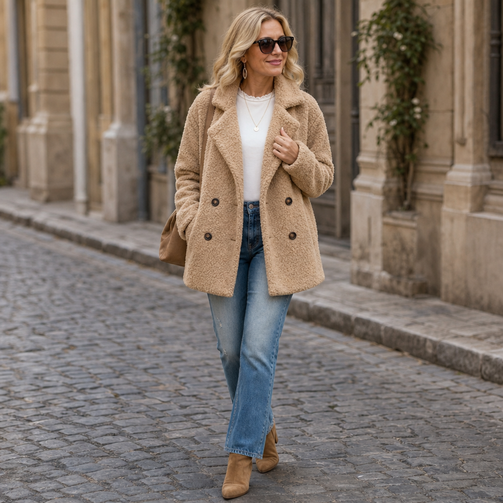 Cozelle Sherpa Teddy Jacket - Women's Fleece Winter Jacket