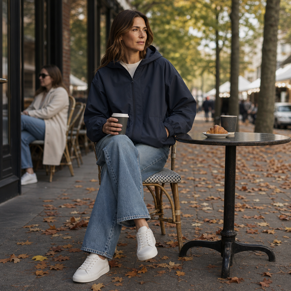 Veluna Balloon Hem Windbreaker - Women's Lightweight Jacket
