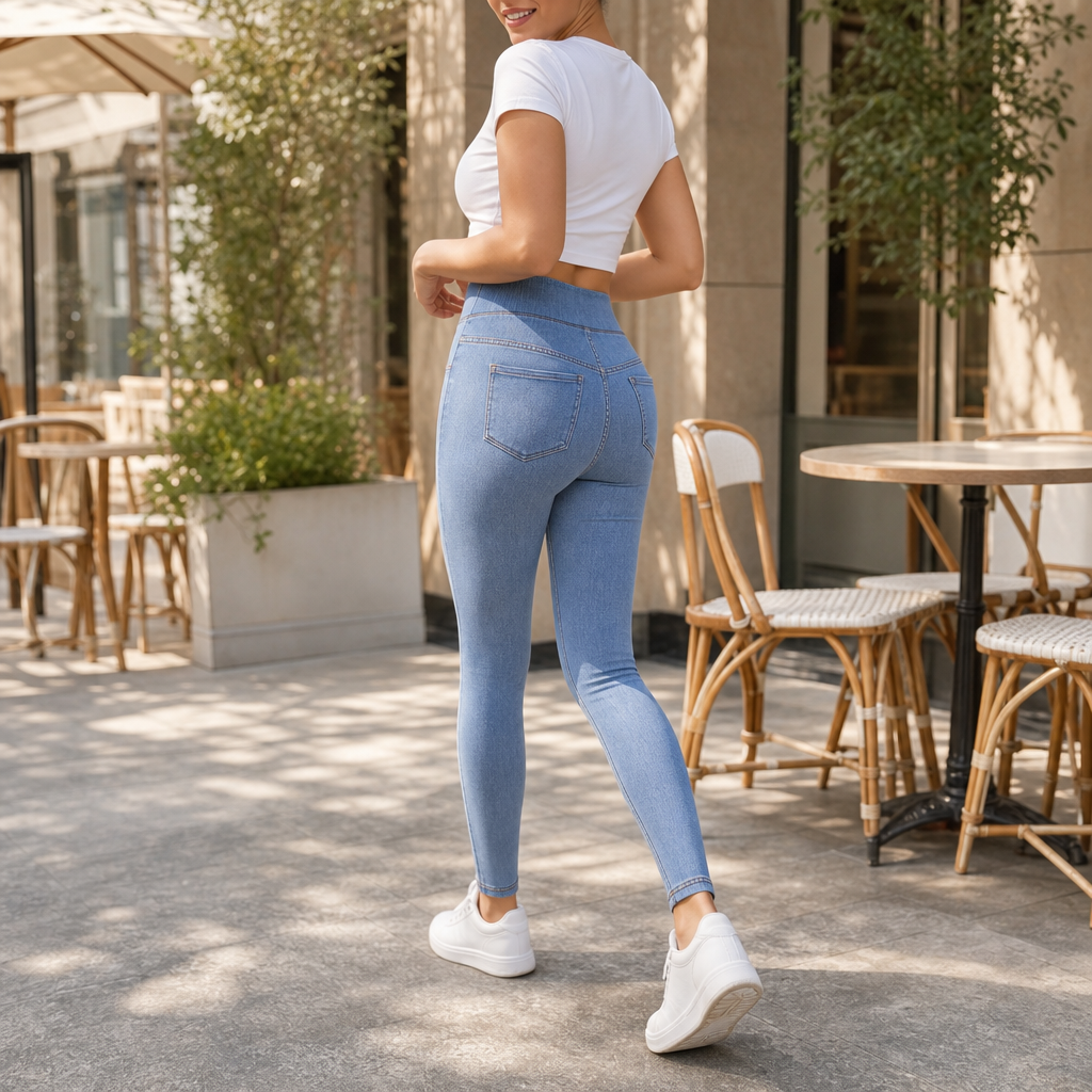 Slimwaist Tapered Jeans - High Rise Stretch Women's Jeans