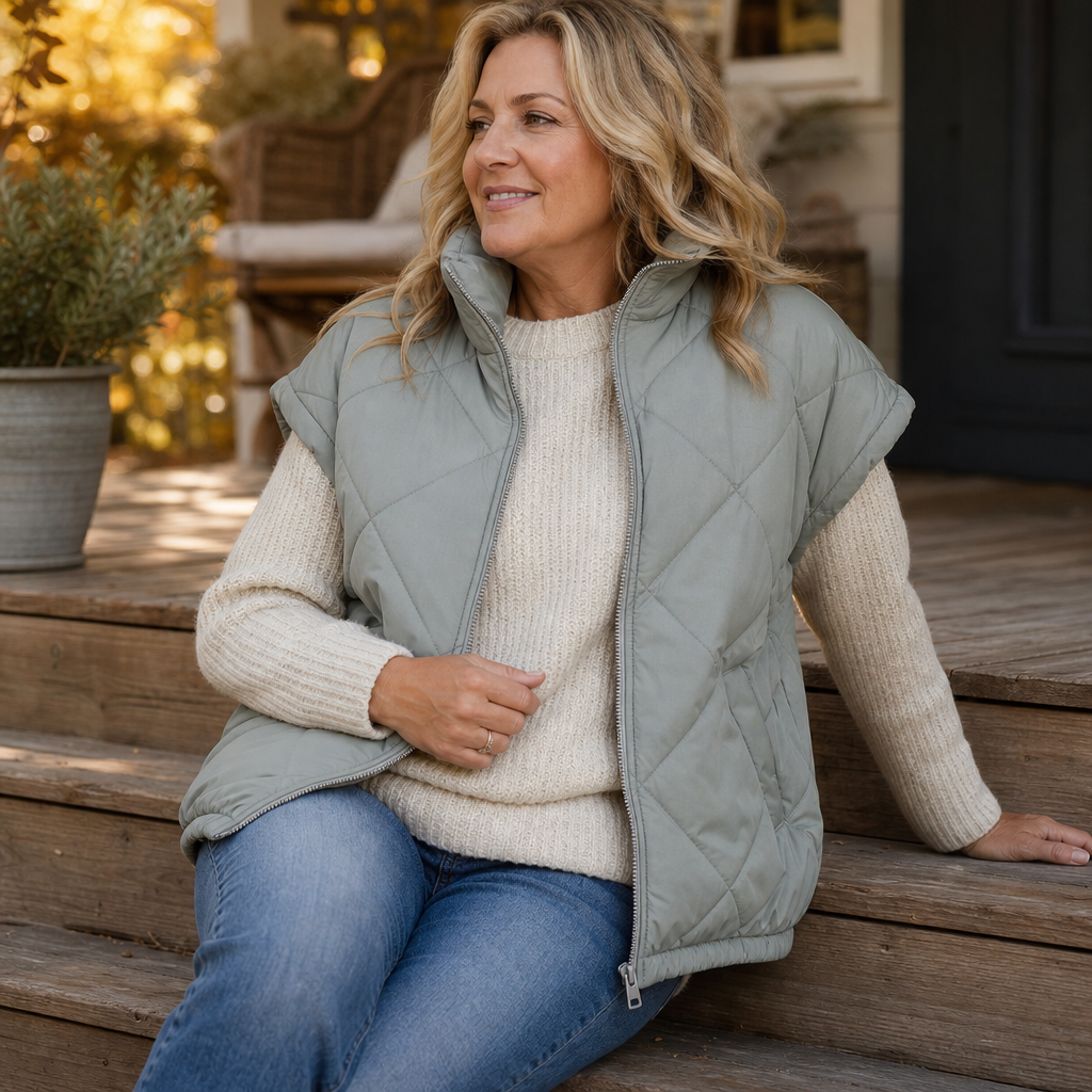 Quilta Diamond-Quilted Gilet - Relaxed Fit Women's Vest