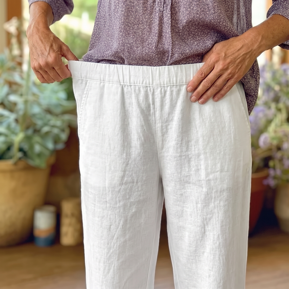 Womee Soft-Stretch Cropped Pants - Women's Trousers