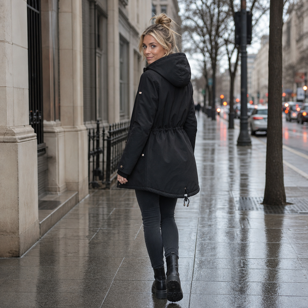 Warmbella Fleece-Lined Padded Parka - Women's Hooded Coat