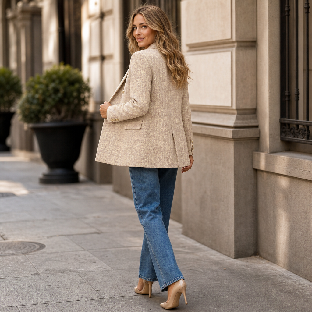 Structa Double-Breasted Blazer - Slim Fit Women's Blazer
