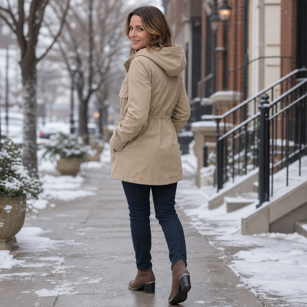 Midluna Mid-Length Parka - Women's Adjustable Waist Coat