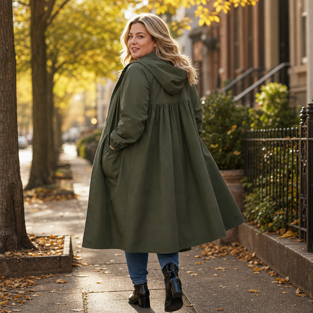 Rainbella Peplum Rain Jacket - Women's Flared Hem Raincoat