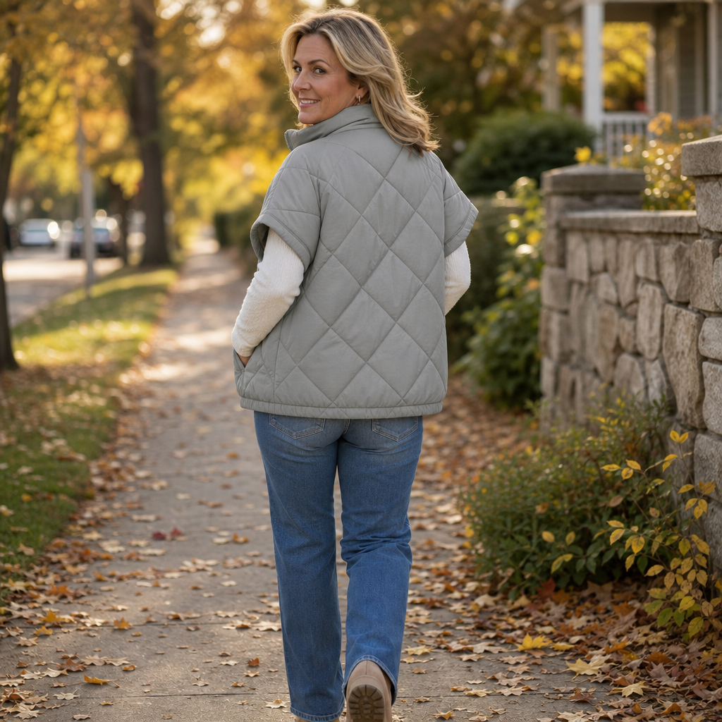 Quilta Diamond-Quilted Gilet - Relaxed Fit Women's Vest