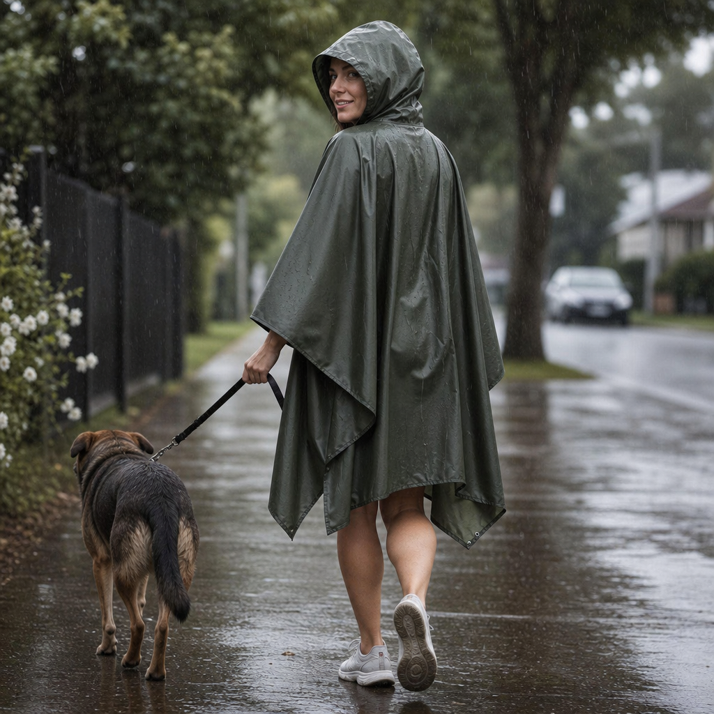 Zipdri Packable Rain Poncho - Women's Full-Zip Hooded