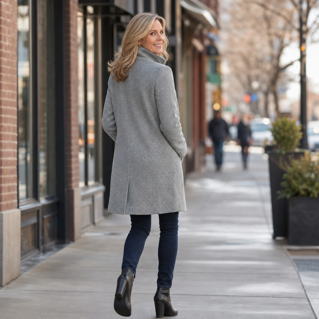 Vintelle Stand Collar Coat - Vintage-Style Women's Coat