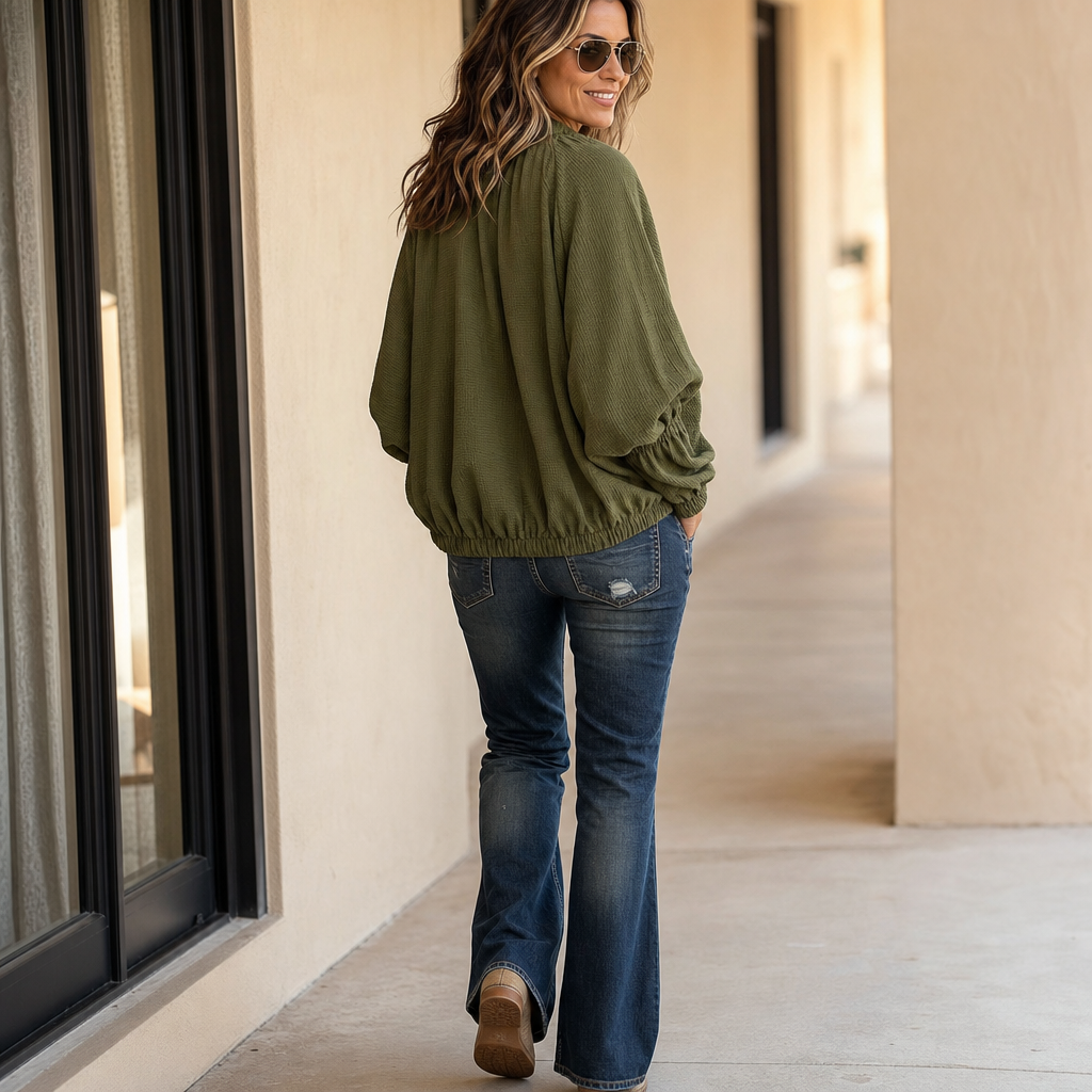 Wearbella Batwing Zip Jacket - Women's Fleece Lined Jacket
