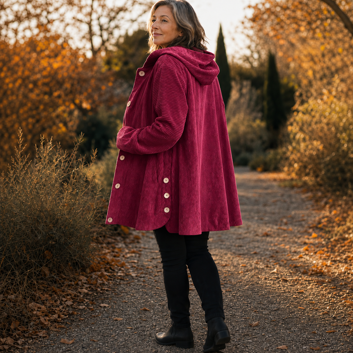 Corduvie Corduroy Overshirt - Women's Hooded Cord Shacket