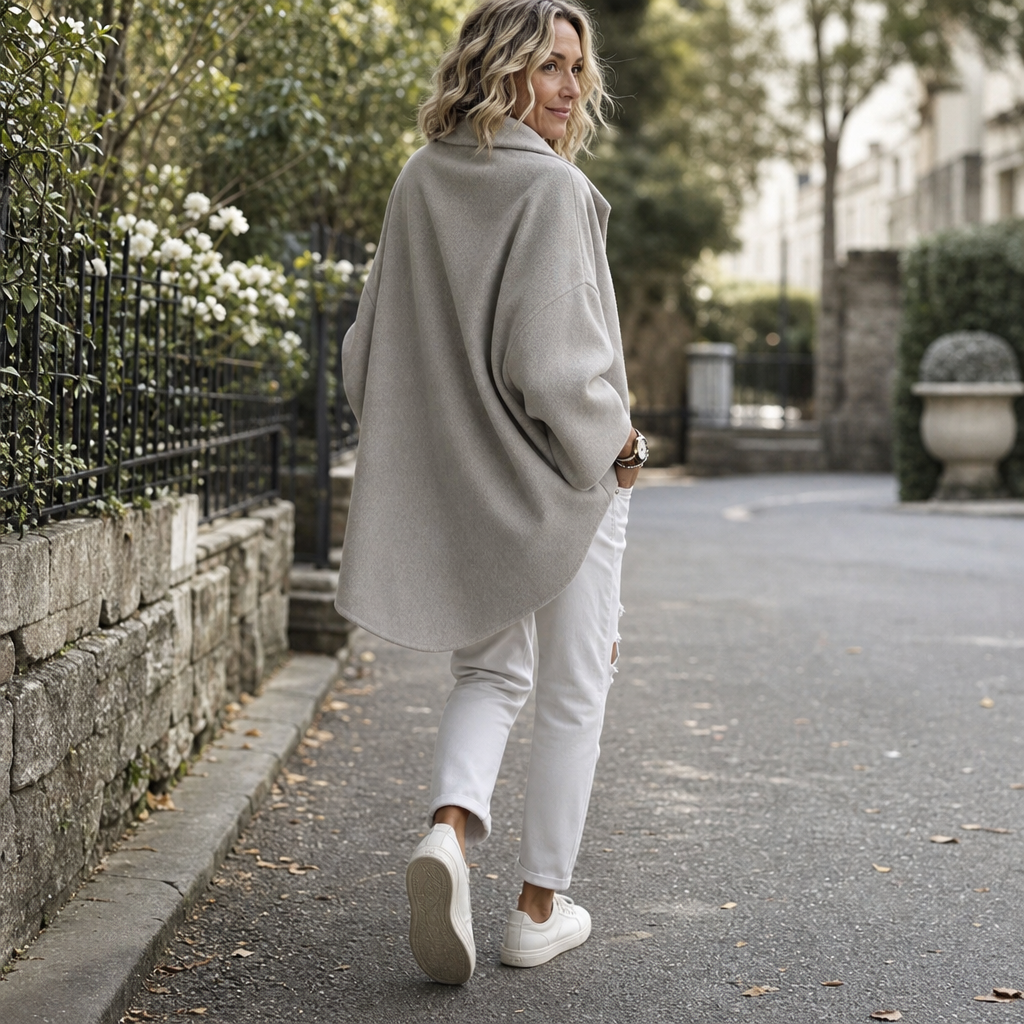 Wrapfield Wrap Cape Jacket - Women's Asymmetric Button Coat
