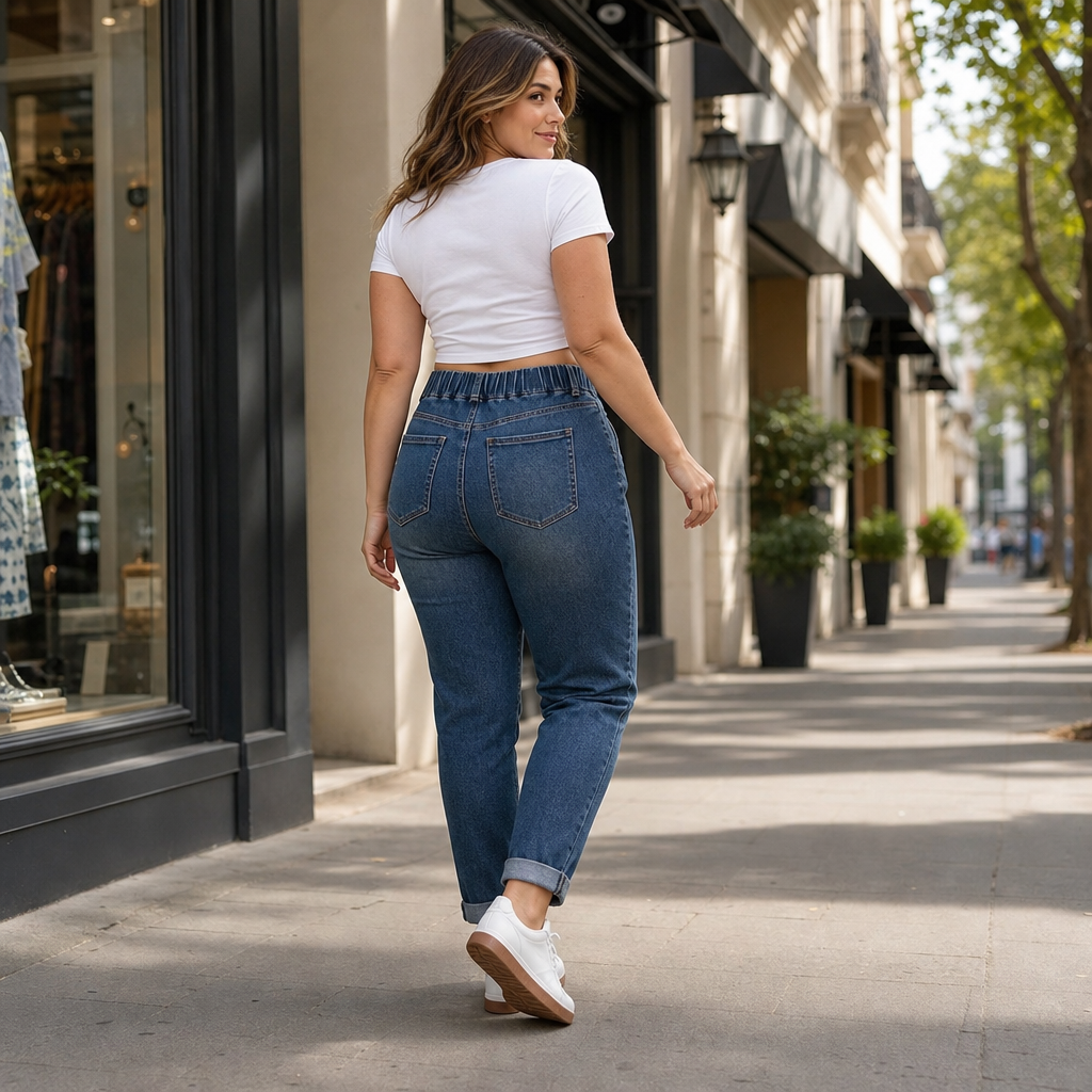 Wearbella Drawstring Jeans - Tapered Stretch Women's Jeans