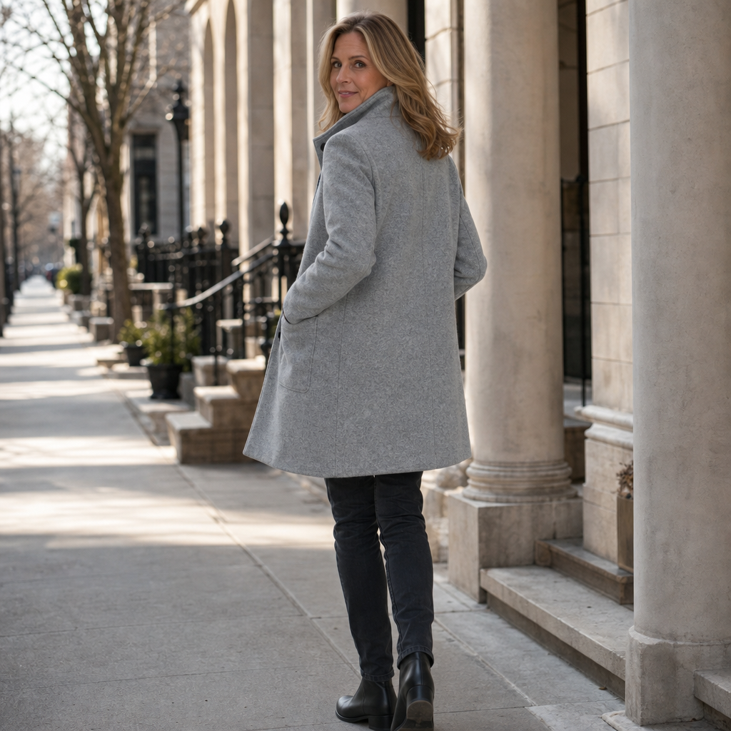Standelle Stand Collar Coat - Button Front Women's Coat