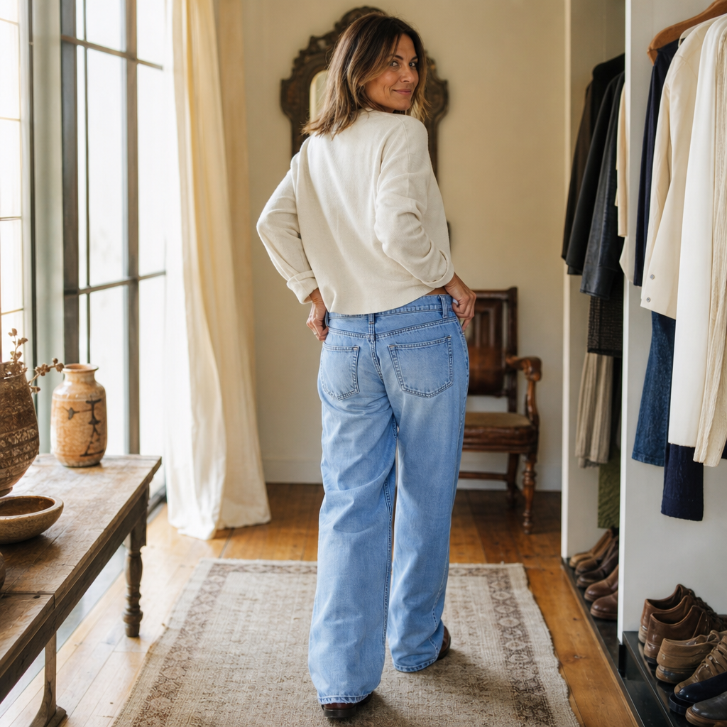 Vellarya Wide Leg Jeans - High Rise Women's Stretch Jeans