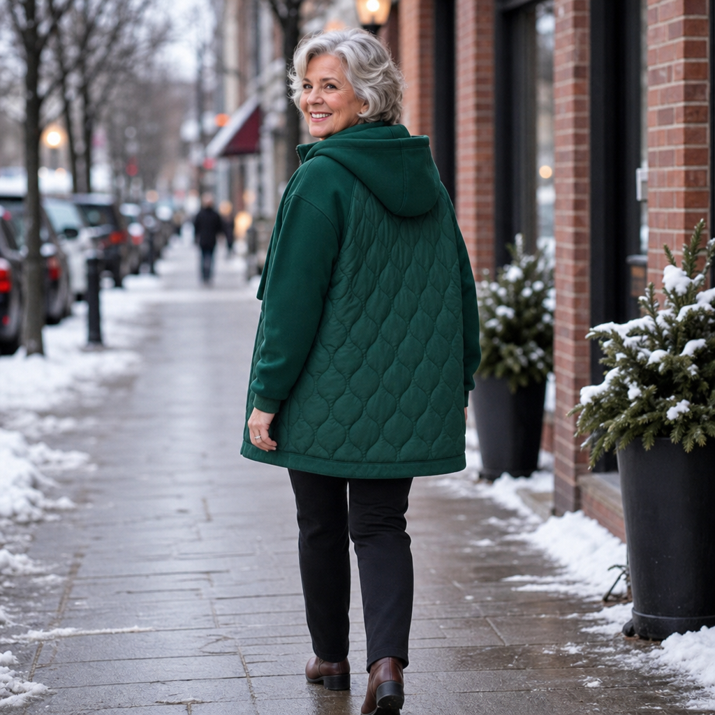 Wearbella Spliced Quilted Puffer - Women's Hooded Jacket
