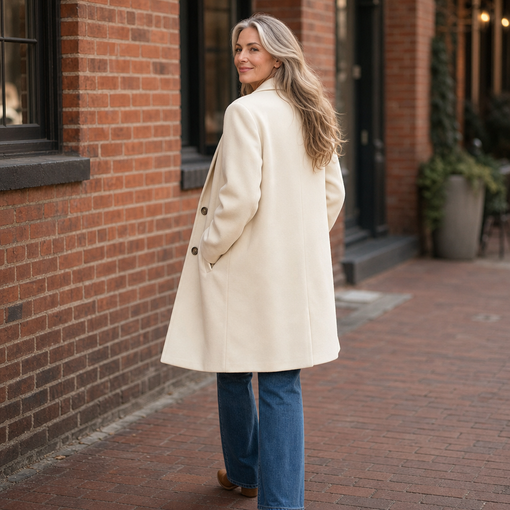 Wearbella Double-Breasted Coat - Women's Longline Work Coat