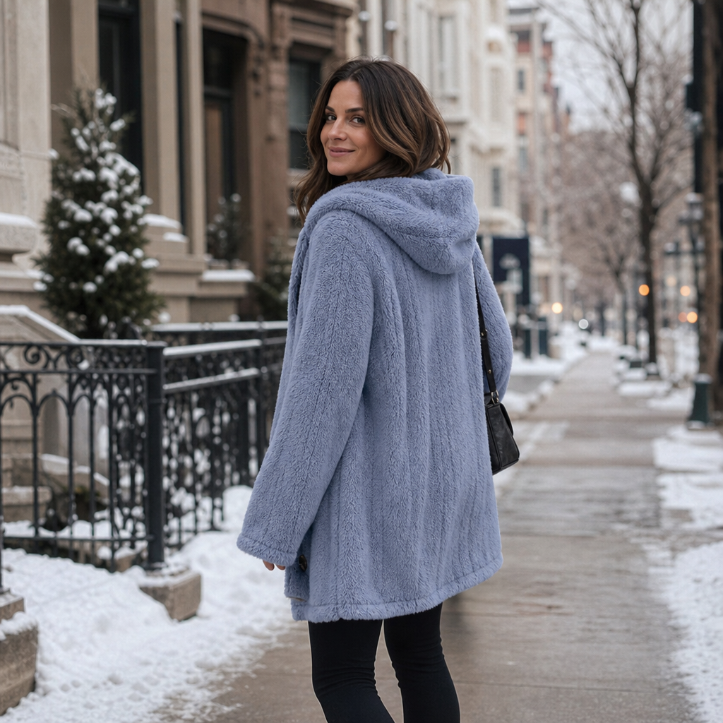 Wearbella Hooded Chunky Knit Cardigan - Women's Button-Up