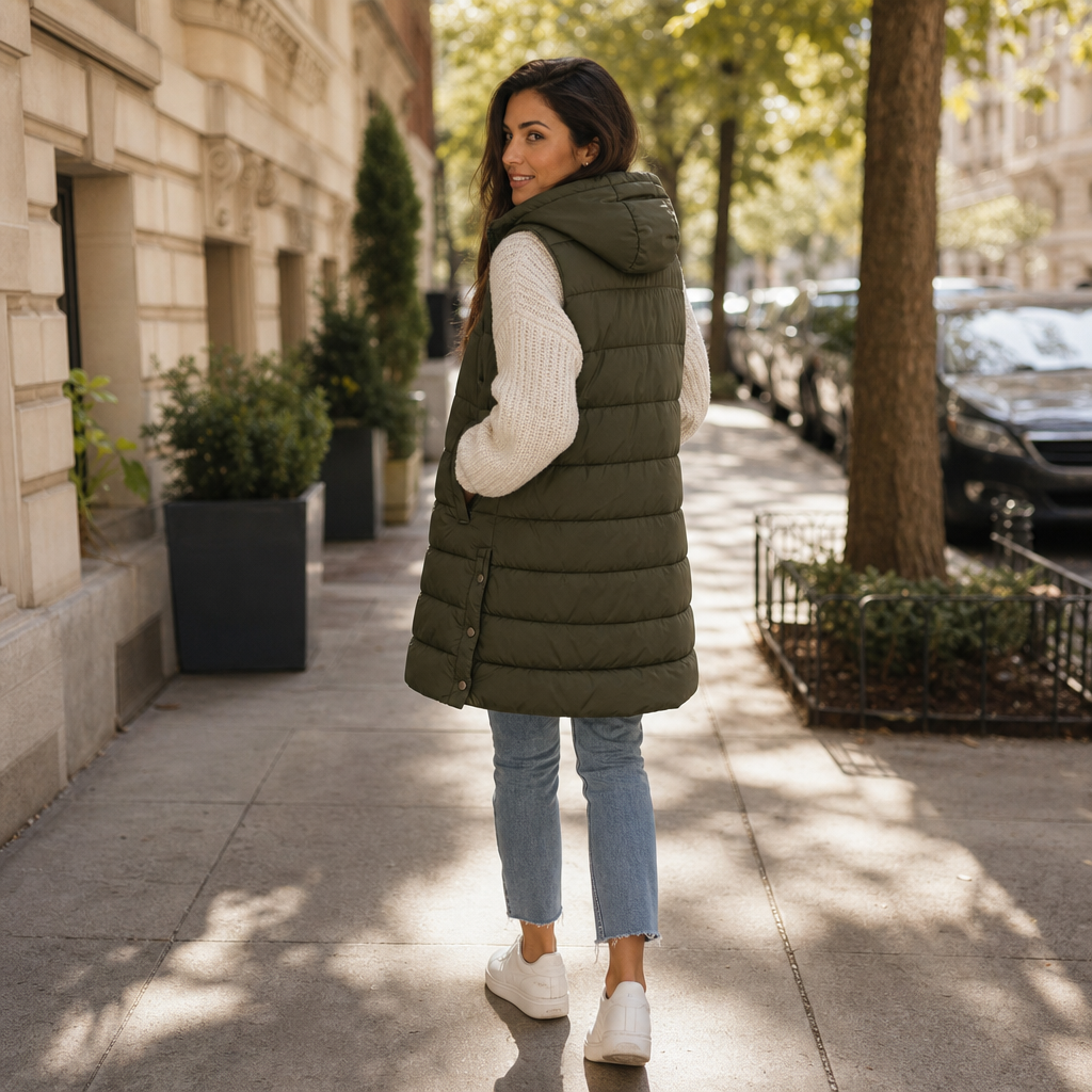 Wearbella Longline Puffer Vest - Women's Zip Up Gilet