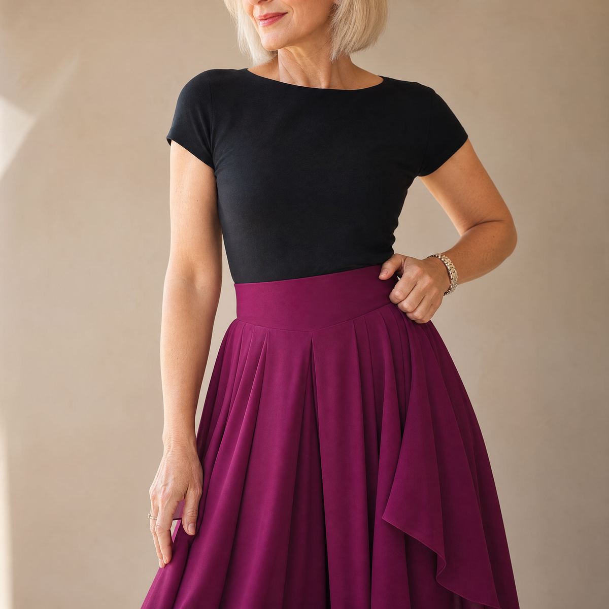 Sevella Culottes - Women's High Waist Chiffon Skirt Pants