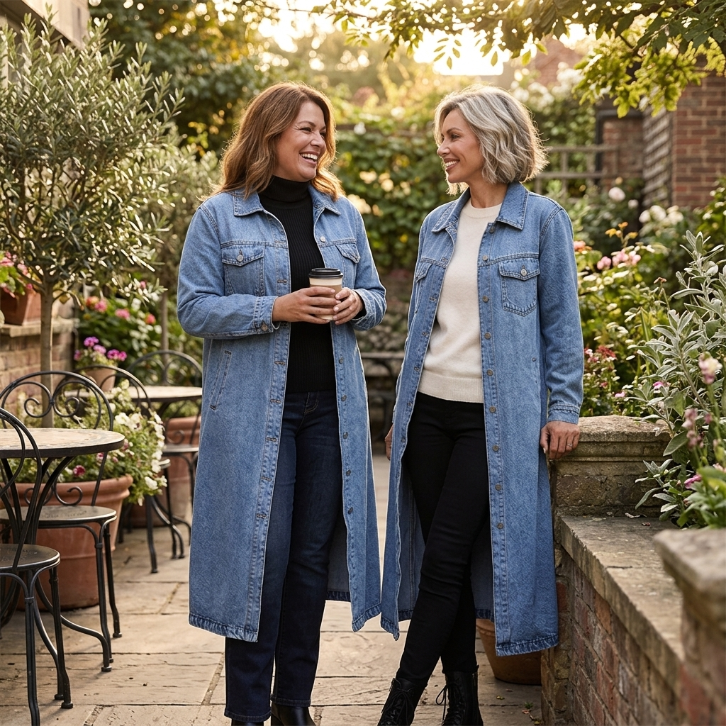 Denara Longline Denim Coat - Women's Oversized Denim Coat