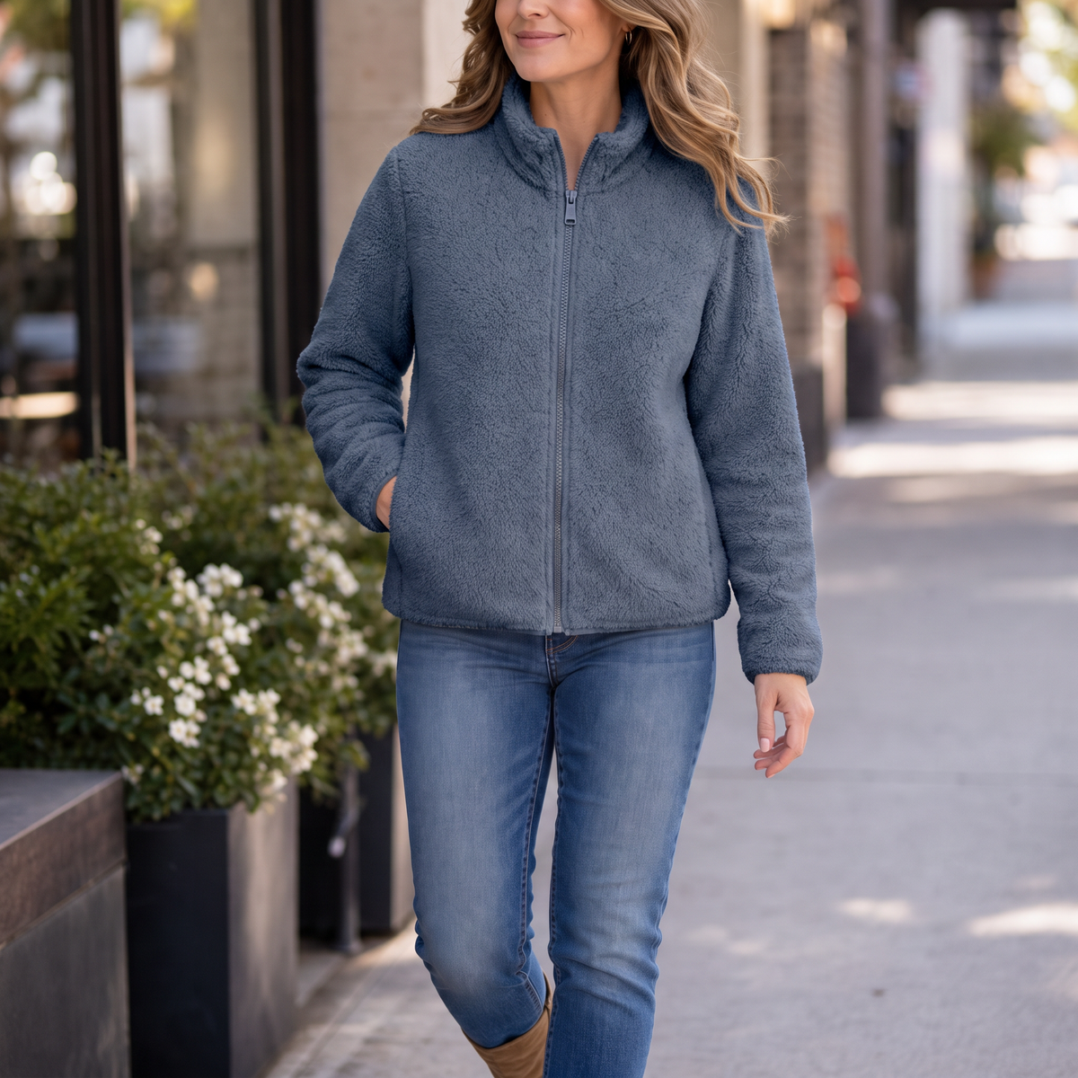 Velora Fleece Jacket - Women's Stand Collar Zip Fleece