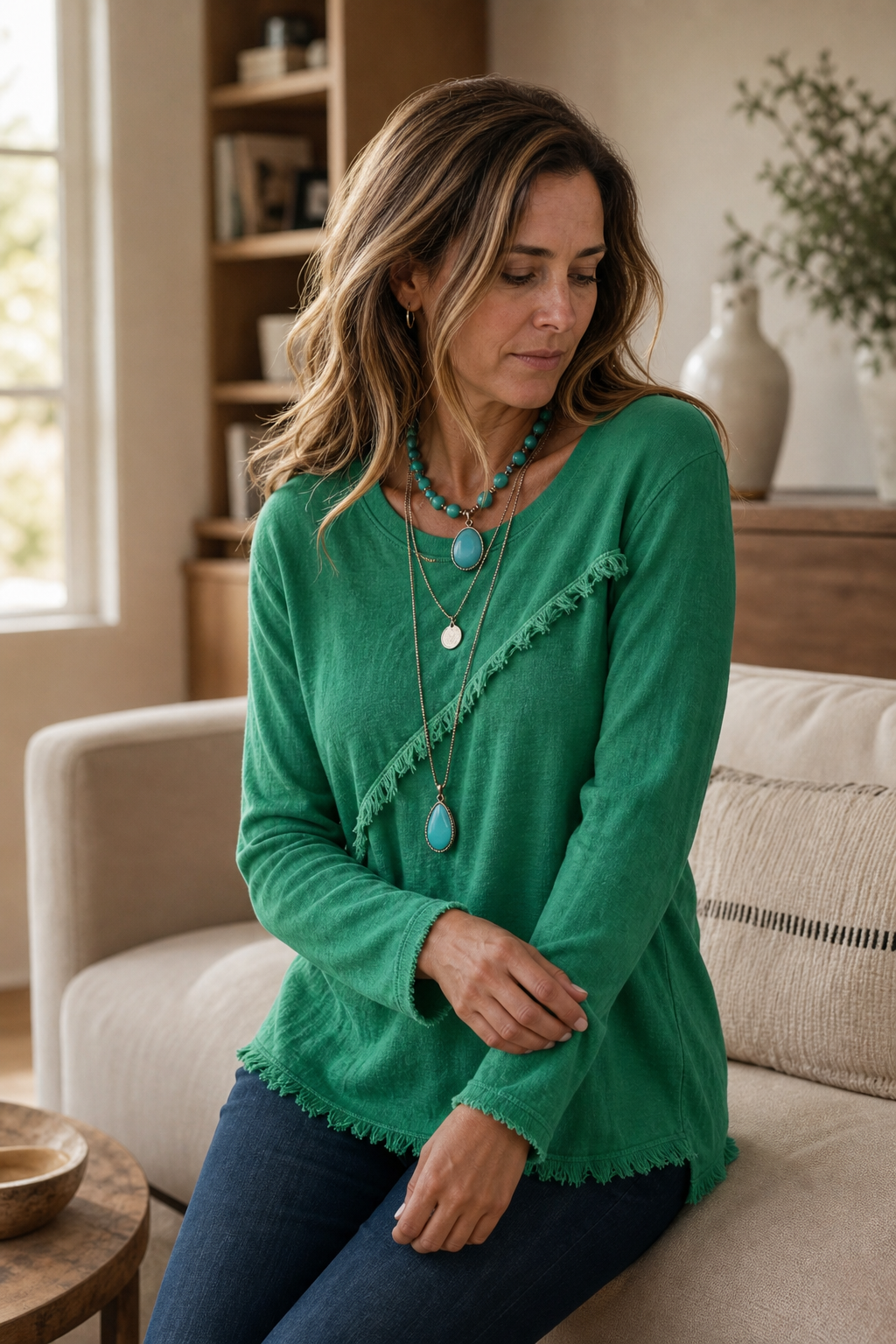 Fringewalk Fringe Sweater - Women's Crew Neck Jumper