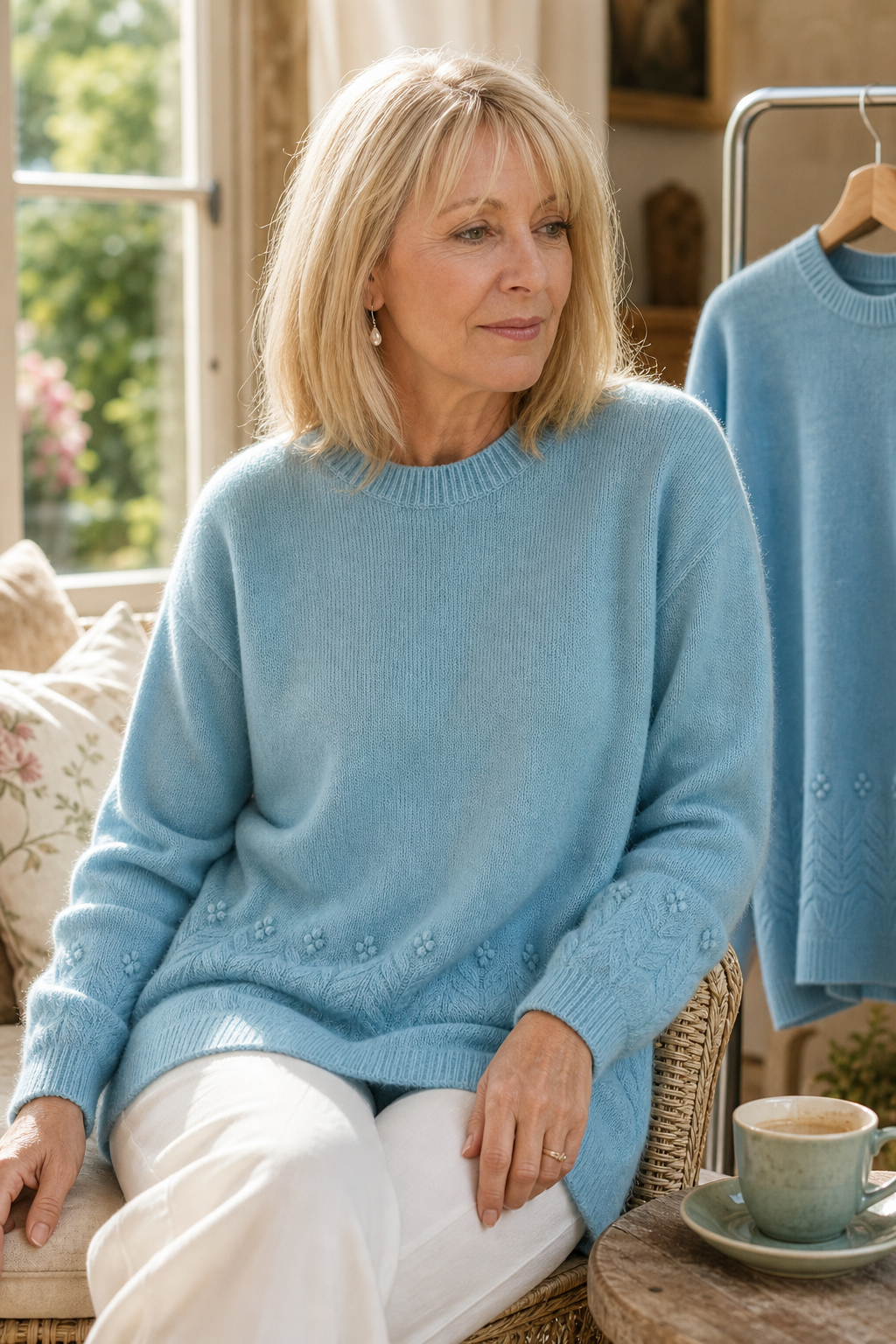 Cablesse Cable Knit Sweater - Women's Crew Neck Jumper