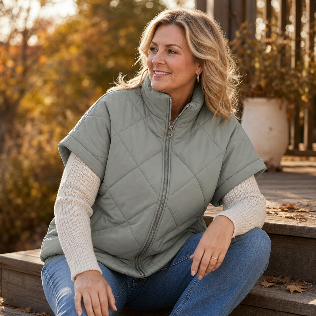 Quilta Diamond-Quilted Gilet - Relaxed Fit Women's Vest