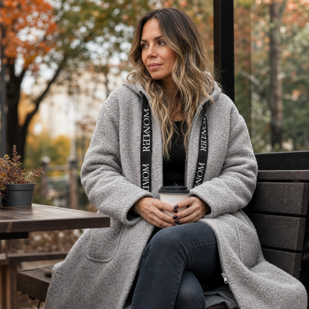 Wearbella Hooded Long Coat - Zip Front Women's Coat