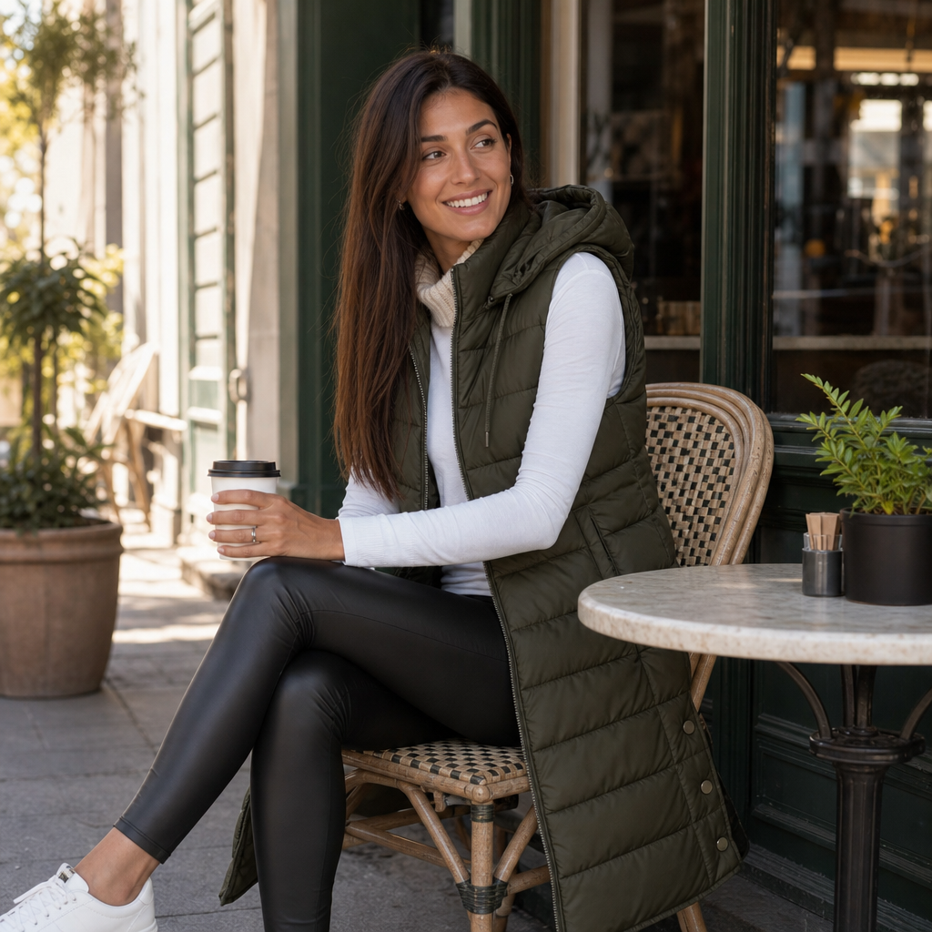 Wearbella Longline Puffer Vest - Women's Zip Up Gilet