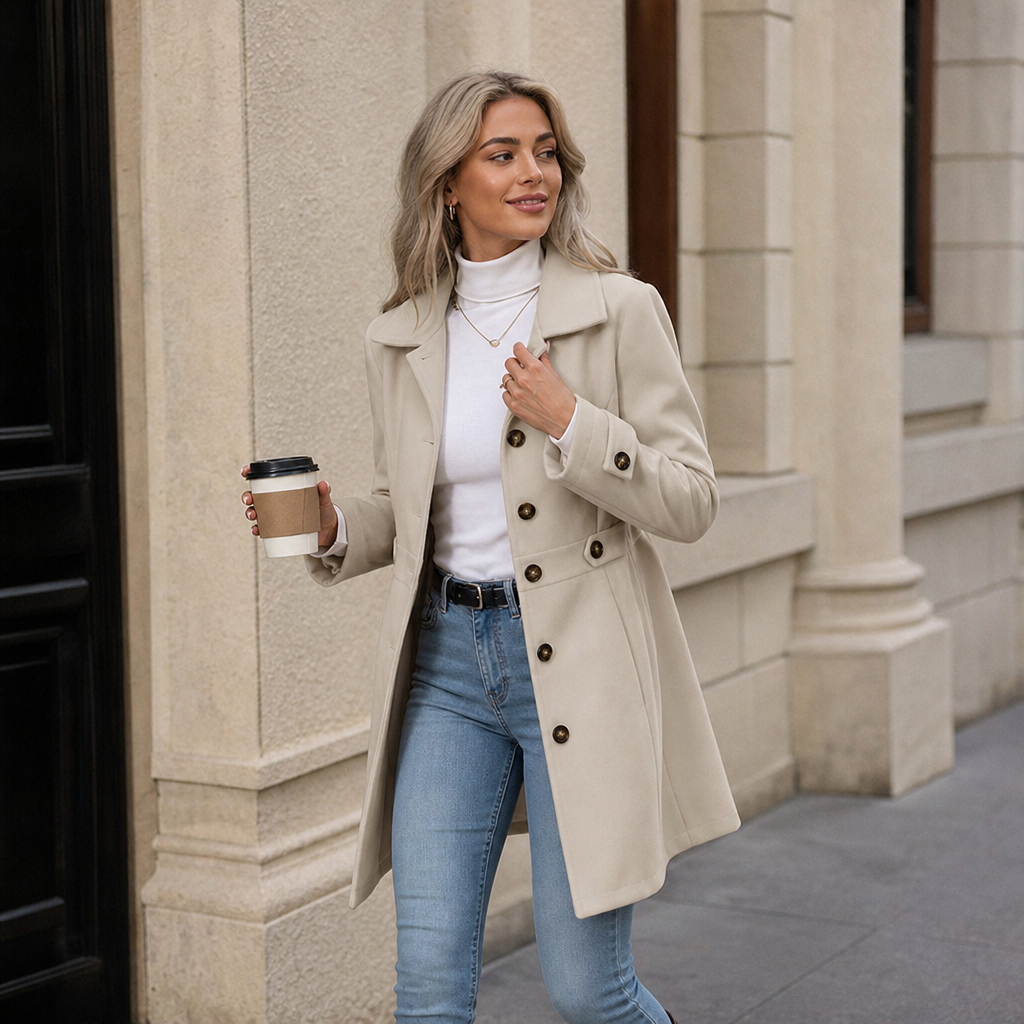 Vestalle Belted Trench Coat - Women's Tailored Lined Coat
