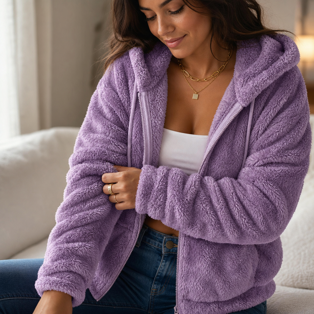 Cloudhug Hooded Plush Zip-Up Jacket - Women's Fleece Jacket