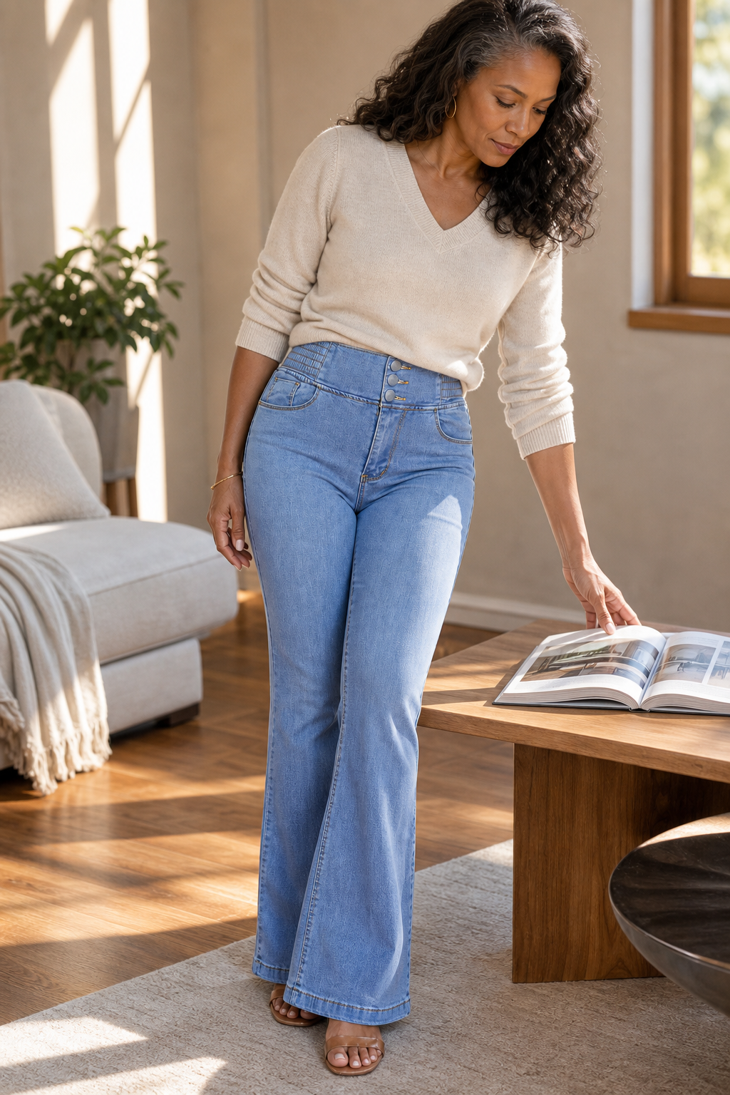 Flarelyn Flare Jeans - High Waisted Stretch Women's Jeans