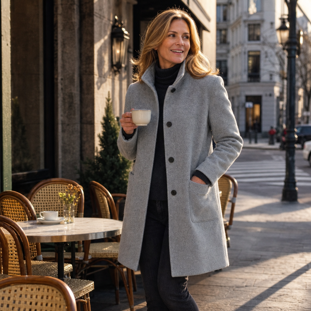 Standelle Stand Collar Coat - Button Front Women's Coat