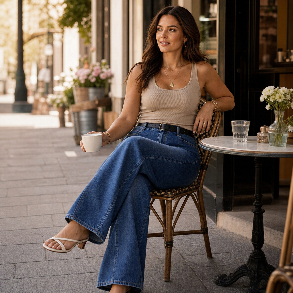 Wearbella Wide Leg Jeans - Button Fly Women's Jeans