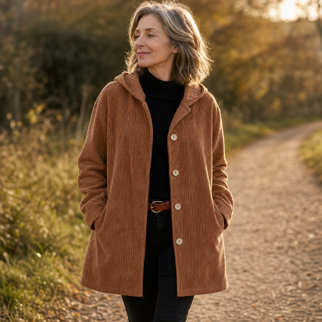 Corduvie Corduroy Overshirt - Women's Hooded Cord Shacket