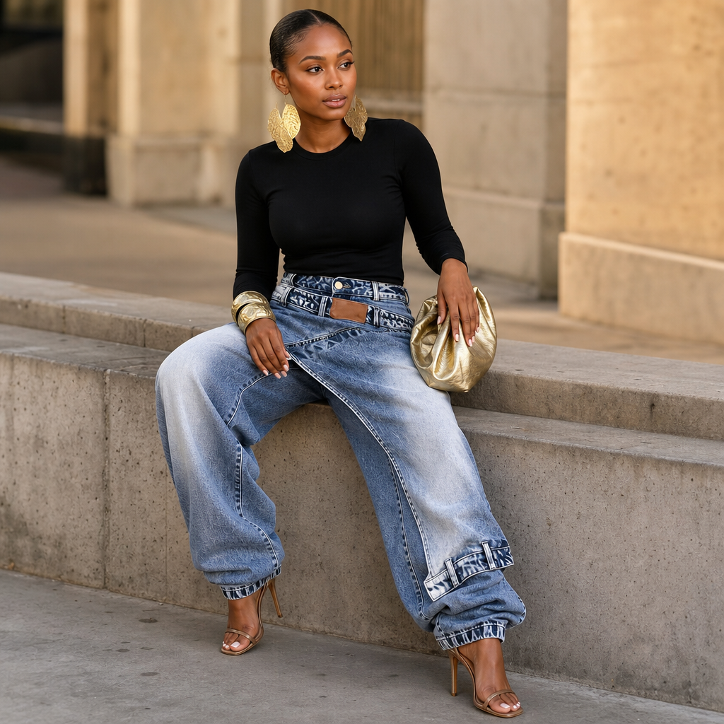 Wearlyn Wrap Waist Jeans - Women's Wide Leg Jeans