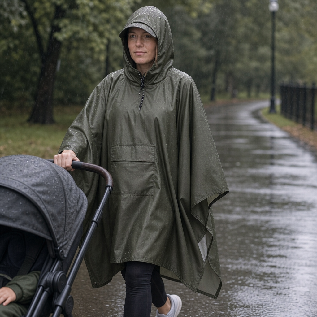 Zipdri Packable Rain Poncho - Women's Full-Zip Hooded