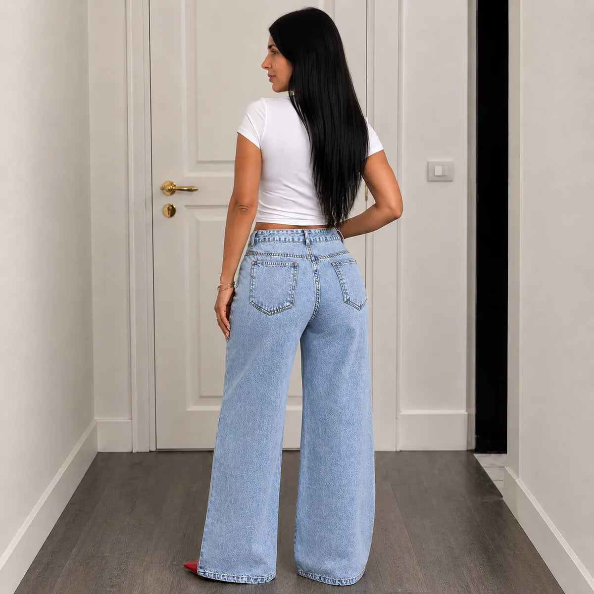 Vellara Wrap Waist Jeans - Wide Leg Women's Jeans