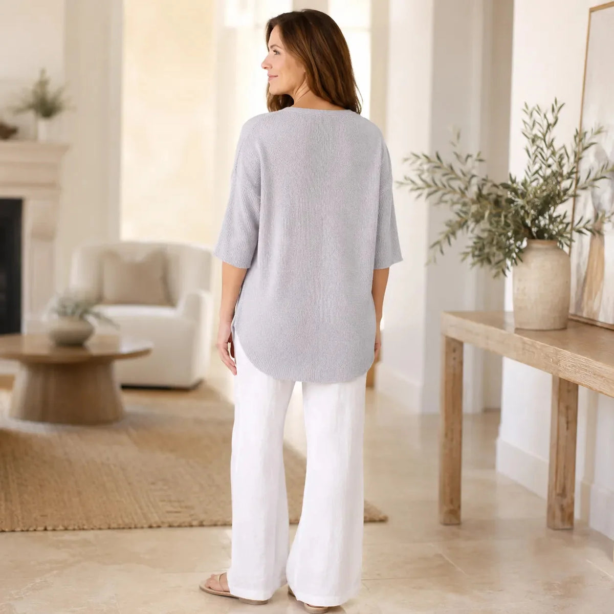 Elowyn - Soft V-Neck Knit Tunic Top for Women