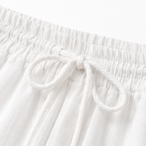 Liora Lace Trim Pants - Women's Drawstring Cropped Pants